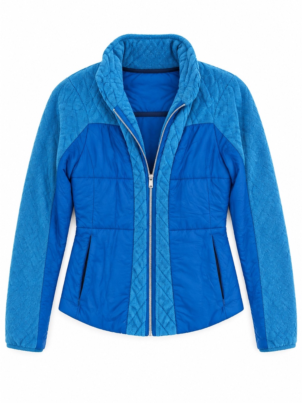 lululemon athletica Two-Tone Quilted Blue Ski Jacket